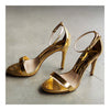 Thin High Heel Shoes Sandals Metal Color Simple All-match Stiletto Summer Party