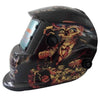 Auto Darkening Welding Mask with Brilliant Dark Shade & Skeleton Graphic Design