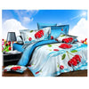 3D Active Printing Bed Quilt Duvet Sheet Cover 4PC Set Upscale Cotton 021