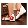 Small White Shoes Old Beijing Cloth Embroidered Shoes  red