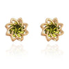 18K Gold Galvanized Austrian Zircon Earrings  green