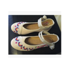Embroidered Shoes High Heeled Shoes Square Dacne Manual Embroidery
