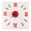 Roman Digit Acrylic Wall Clock Decoration    red acrylic