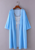 Blue Angel Wings Relaxed Open Cardigan Cover Up Kimono Cape