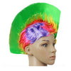 Lustroso Cresta de Gallo Pelo Punk Tapa Bright Peluca Rainbow Verde
