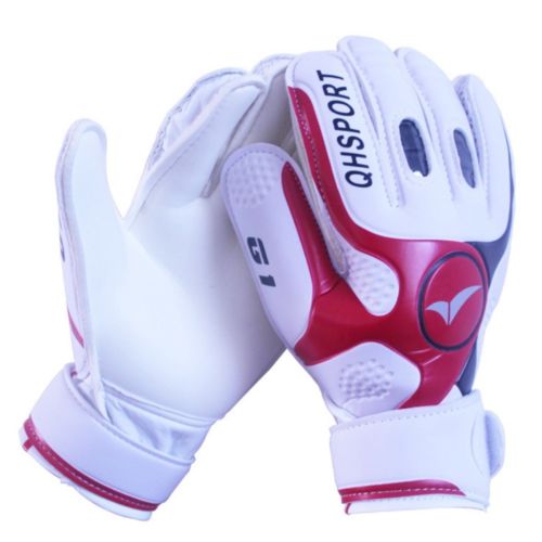 Latex Goalkeeper Gloves Roll Finger Non-slip Breathable    white red