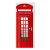 New 3D DIY PVC Waterproof  Door Wall Mural Sticker Telephone booth qd010