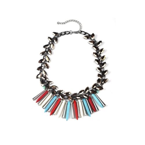 European Big Brand Ornament Exaggerated Alloy Tassel Necklace Exaggerated Woman