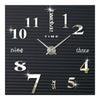Creative Horloge Murale Simple Silencieux Diy Miroir Argent