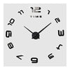 Living Room Silent Wall Clock Super Large Size Acrylic DIY Simple   black