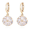 18Ct Oro Galvanizada Circonita Pendientes