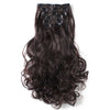50cm Long Curled Wavy bundle Hair extension 7 clips in luxury Fashion