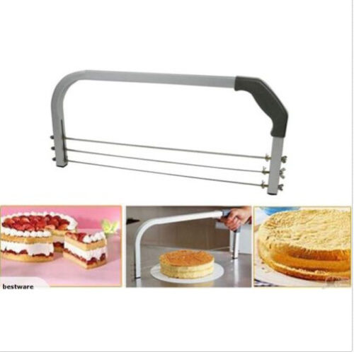 Large 3 Blade Adjustable Interlayer Cake Cutter Slicer Leveler Industry Standard