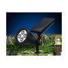 3 LED Solar Powered Outdoor Lamp Light For Gutter Fence Garden Yard black