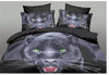 Bedding 4PC Set 3D Animal Bed Quilt/Duvet Sheet Cover Cotton Sanded leopard