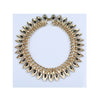 New European Big Brand Golden Leaf Zircon Exaggerated Short Necklace Woman Tempe