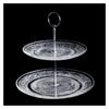 2 Ebenen Vintage Stil Modern Stil Glas Kuchen Hochzeit Kuchen Kekse Essen