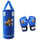 Kids Teenager Boxing Free Combat Gloves  Punch Bag blue gloves blue punch bag