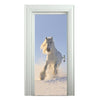 Neuf 3d Diy PVC Imperméable Porte Mur Autocollant Décoration Cheval Blanc Qd029