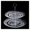 Niveau 2 Vintage Style Moderne Verre Gâteau Marriage Cupcake Biscuit Food Stand