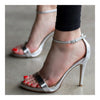 Thin High Heel Shoes Sandals Metal Color Simple All-match Stiletto Summer Party