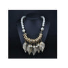 Fashionalbe Nexklace Perle Gland Doré Feuille Femme Collier