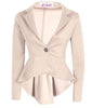 5 colors Asymmetrical High Low Pleated Casual Suit Blazer Jacket