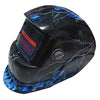 Metal Man Welding Helmet in Shining Black Shade with Thundering Graphics