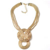Collar Multicapas Ancho Collar Falsa Cuello 8 Forma Clavícula Collar Golde