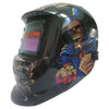 Best Auto Dark Welding Helmet in Dark Blue Skull Graphics with LCD Technology