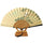 Folding Fan Gentleman Cotton Cloth    pine crane