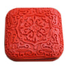 Carved Lacquerware Small Jewelry Box