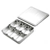 6 Lattice Nonmagnetic Japanese Type Square Seasoning Box Stainless Steel