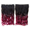 24" 60cm Long Curly Braids Gradient Ramp  5 Cards hair extension