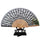 Double-layer Lace Folding Fan brown bone black surface 22*40cm