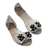 Manual Beands Transparent Jelly Shoes Beach Bowknot Peep-toe Sandals Summer