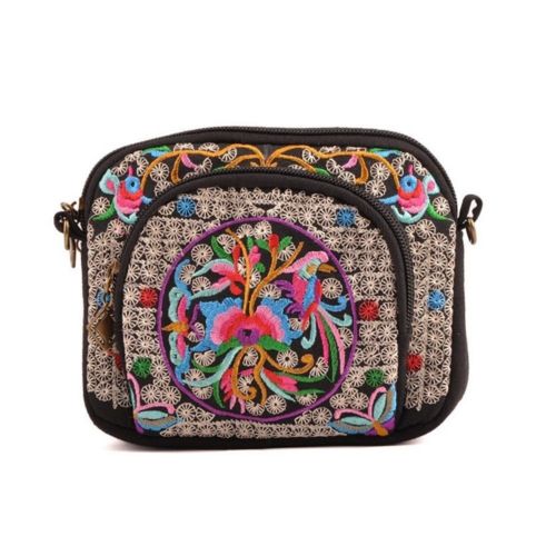 Yunnan National Style Embroidery Bag Embroidery Canvas Messenger Bag Woman Coin