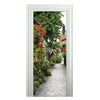 New 3D DIY PVC Waterproof  Door Wall Mural Sticker Flower town qd048