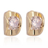 18K Gold Glavanized Austrian Zircon Earrings  yellow