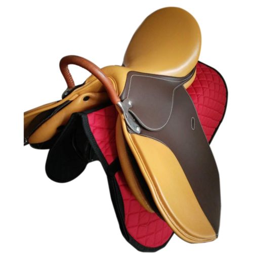 Comprehensive Saddle Visitor Short Horse Equestrian Supplies   brown+yellow