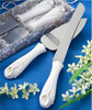 Brand New Wedding Cake Resin Handle Knife and Sever Serving Set