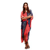 Fashion Color Block Boho Cover Up Kaftan Maxi Long Dress