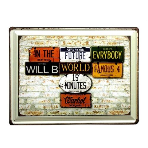 America Village Iron Bar Vintage Wall Hanging Decoration   24