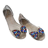 Transparent Jelly Shoes Sandals Chromatic Rhinestone Beads Peep-toe
