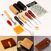 13pcs Wood Handle Leather Craft Tools Kit Leather Hand Sewing Tool Punch Cutter