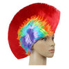 Lustroso Cresta de Gallo Pelo Punk Pelo Tapa Bright Peluca Lustroso Rainbow Rojo