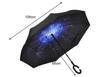 C-Handle Parasol Folding Rain Windproof Umbrella Double Layers Inverted Reverse