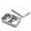 2 Lattice Nonmagnetic Japanese Type Square Seasoning Box Stainless Steel