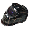 Solar Mig Welder Helmet in Black Glossy Shade with Spider Web Graphics