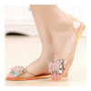 Manual Beands Transparent Jelly Shoes Beach Bowknot Peep-toe Sandals Summer